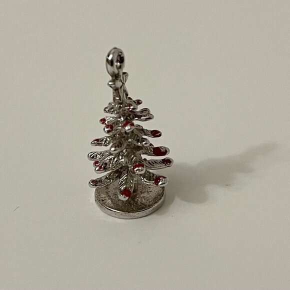 Vintage Sterling Christmas Tree Charm No Loop - Picture 3 of 10
